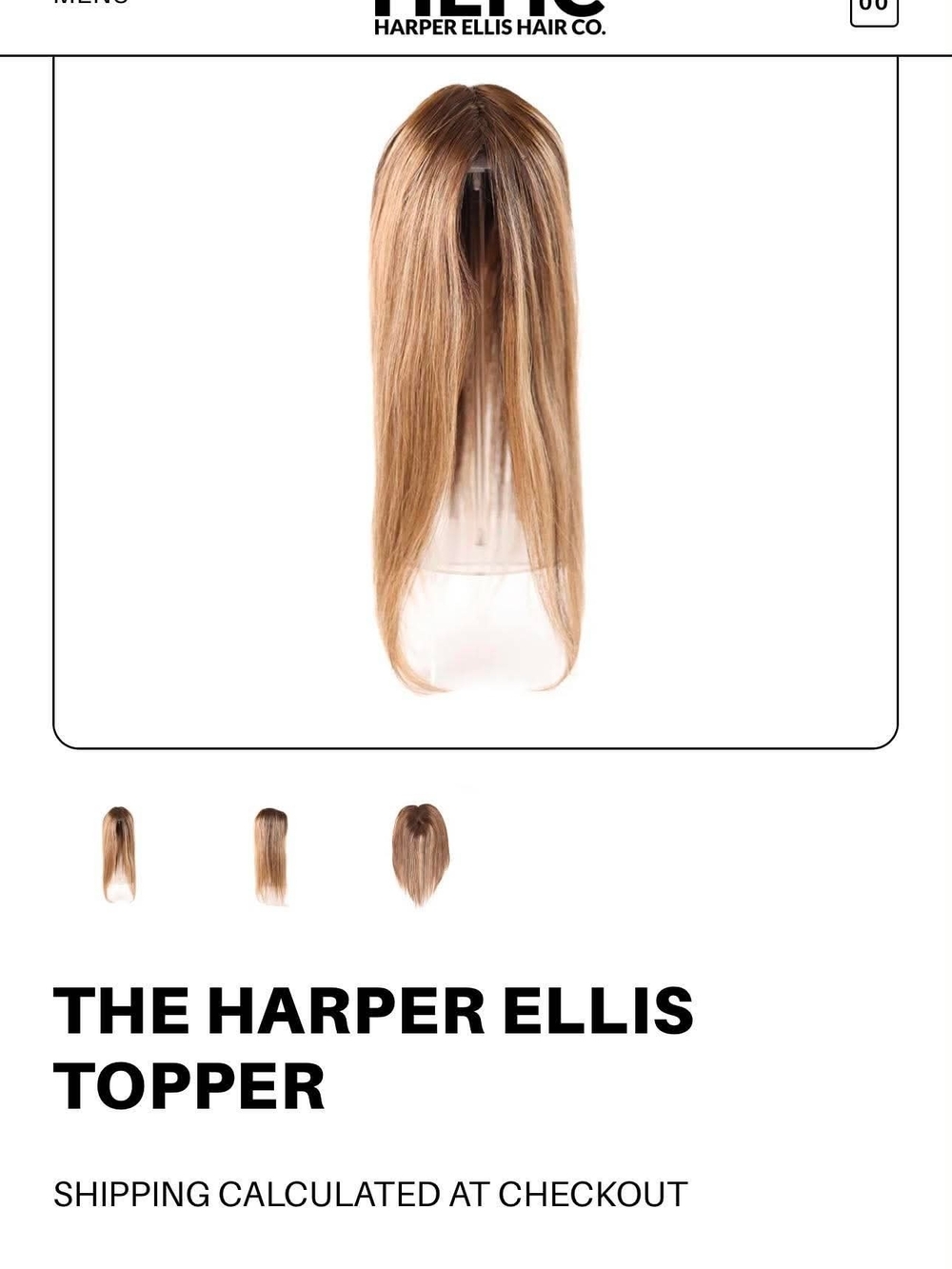 Harper Ellis Topper - Light Brown Straight Hair Topper